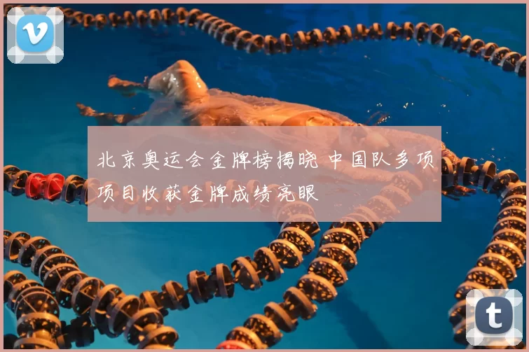 北京奥运会金牌榜揭晓 中国队多项项目收获金牌成绩亮眼